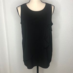 Black Ruffle Tank